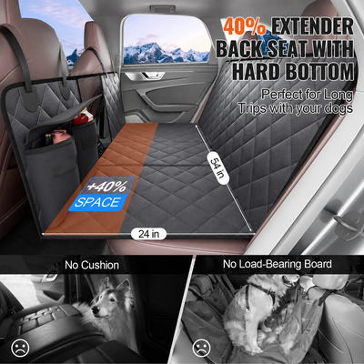 Hard-Bottom Dog Car Seat Extender & Back Seat Cover