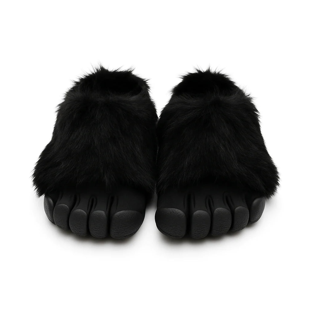 Black Bigfoot five-toe shoes front view